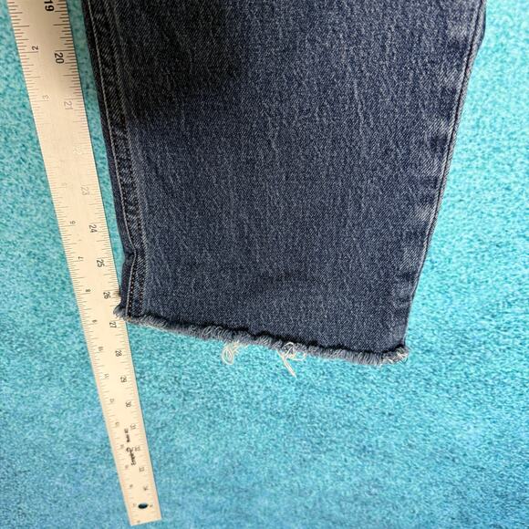GAP Women’s Y2K Straight Leg Jeans Sz 31/12 Long High Rise 90s Style Dark Indigo - Picture 4 of 16